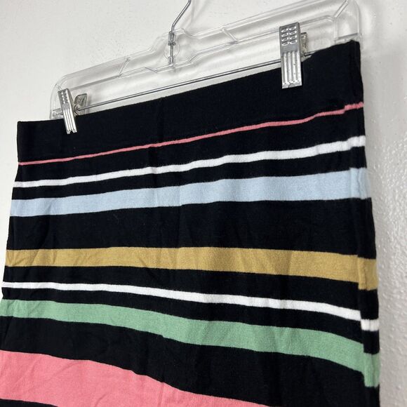BCBGeneration Skirt Set Women Large Black Pink Striped Sweater Mini Casual - Picture 13 of 16